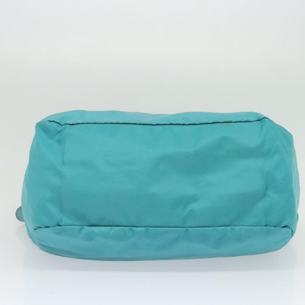 PRADA Tote Bag Nylon 2way Turquoise Blue Silver Auth ti3401 - Picture 6 of 16